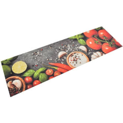 Vidaxl - Tapis de cuisine lavable impression légumes 45x150 cm velours