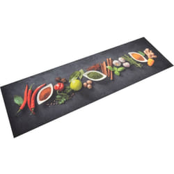 Vidaxl - Tapis de cuisine lavable impression d'épices 45x150 cm velours