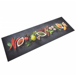 Vidaxl - Tapis de cuisine lavable impression d'épices 60x180 cm velours