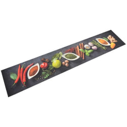 Vidaxl - Tapis de cuisine lavable impression d'épices 60x300 cm velours