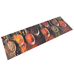 vidaXL Tapis de cuisine lavable impression cuillère épices 60x180 cm