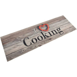 Vidaxl - Tapis de cuisine lavable impression cuisine gris 60x180 cm