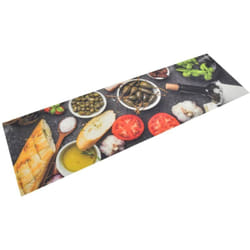 Vidaxl - Tapis de cuisine lavable impression vin dîner 45x150 cm velours