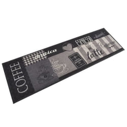 vidaXL Tapis de cuisine lavable impression café noir 60x180 cm velours 136556