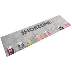 Tapis de cuisine lavable impression shoezone 45x150 cm velours Vidaxl