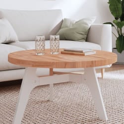 Dessus De Table Ø80x4 Cm Rond Bois Massif De Hêtre Vidaxl