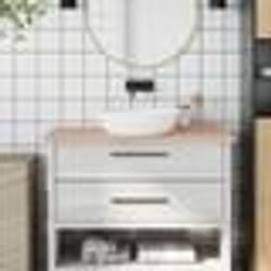 vidaXL Comptoir de salle de bain 100x50x1,5 cm bois massif de hêtre
