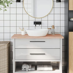 Comptoir De Salle De Bain 100x60x2,5 Cm Bois Massif De Hêtre Vidaxl