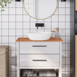 vidaXL Comptoir de salle de bain 80x40x1,5 cm bois massif de hêtre