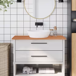 vidaXL Comptoir de salle de bain 100x50x1,5 cm bois massif de hêtre