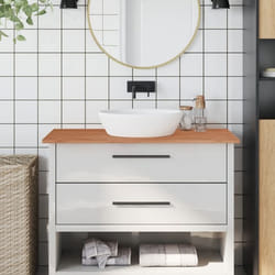vidaXL Comptoir de salle de bain 100x50x1,5 cm bois massif de hêtre