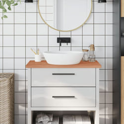 Comptoir de salle de bain 80x40x2,5 cm bois massif de hêtre Vidaxl