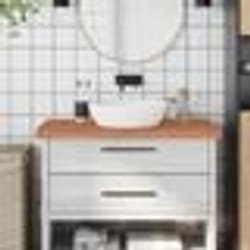 vidaXL Comptoir de salle de bain 100x50x4 cm bois massif de hêtre