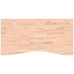 Dessus de bureau 100x(45-50)x2,5 cm bois massif de hêtre vidaXL