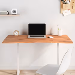 vidaXL Dessus de bureau 110x(55-60)x1,5 cm bois massif de hêtre