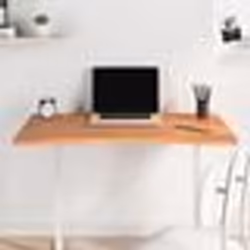 vidaXL Dessus de bureau 100x(55-60)x2,5 cm bois massif de hêtre