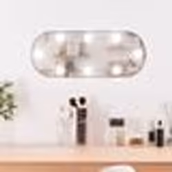 vidaXL Miroir Mural avec Eclairage LED Miroir de Maquillage Miroir Cosmétique Décoration Chambre à Coucher Salon Salle de