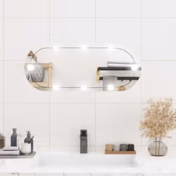 Le miroir mural élégant avec lumières LED ajoute une touche de style contemporain et fournit une lumière vive à votre pièce ! ...