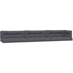 Furniture Limited - Coussins De Palette Lot De 7 Anthracite Tissu