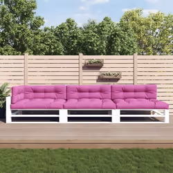 vidaXL Coussins de palette lot de 7 rose tissu