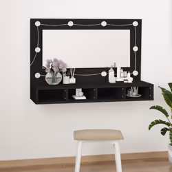 VidaXL 833488 miroir de salle de bain et armoire de rangement pour évier
