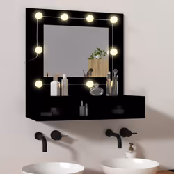 VidaXL 833520 miroir de salle de bain et armoire de rangement pour évier