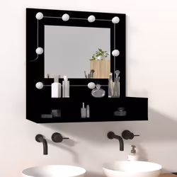 VidaXL 833520 miroir de salle de bain et armoire de rangement pour évier