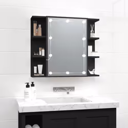 VidaXL 833536 miroir de salle de bain et armoire de rangement pour évier