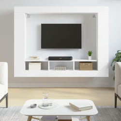 Vidaxl - Meuble tv blanc 152x22x113 cm bois d'ingénierie