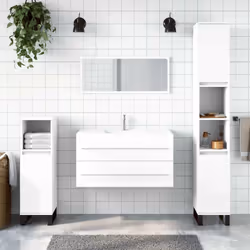 Cette élégante armoire de salle de bain avec miroir est un excellent supplément à votre salle de bain, ce qui lui donne une a ...
