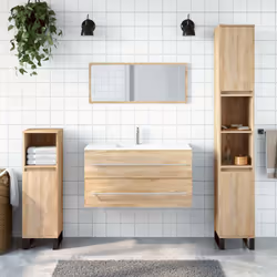 Description générale Cette élégante armoire de salle de bain avec miroir est un excellent ajout à votre salle de bain, lui co ...