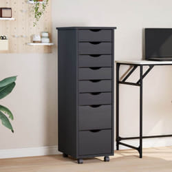 Armoire roulante avec tiroirs moss gris bois de pin solide Vidaxl