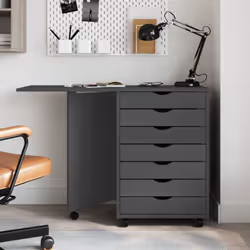Cette armoire roulante avec bureau vous aide à mieux travailler en gardant les choses organisées et à portée de main. Design  ...