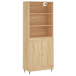 vidaXL Buffet haut Chêne sonoma 69,5x34x180 cm Bois d'ingénierie