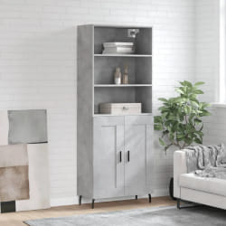 vidaXL Buffet Haut Gris Béton