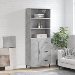 vidaXL Buffet Haut Gris Béton