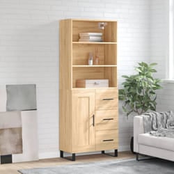 vidaXL Buffet haut Chêne sonoma 69,5x34x180 cm Bois d'ingénierie