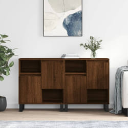 Vidaxl - Buffets 2 pcs chêne marron bois d'ingénierie
