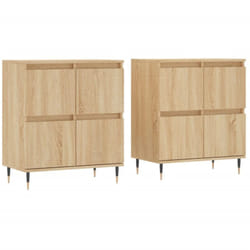 vidaXL Buffets 2 pcs chêne sonoma bois d'ingénierie