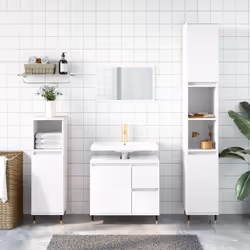 Cet ensemble de meubles de salle de bain tendance est un excellent supplément à votre salle de bain, ce qui lui donne une app ...