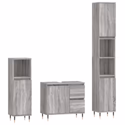 VidaXL 3190219, Gris, Chêne, Bois, 3 pièce(s)