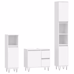 VidaXL 3190221, Blanc, Bois, 650 mm, 330 mm, 600 mm, 3 pièce(s)