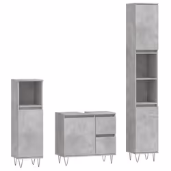 VidaXL 3190225, Gris, Bois, 650 mm, 330 mm, 600 mm, 3 pièce(s)