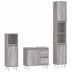 VidaXL 3190227, Gris, Chêne, Bois, 650 mm, 330 mm, 600 mm, 3 pièce(s)