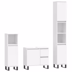 VidaXL 3190229, Blanc, Bois, 650 mm, 330 mm, 600 mm, 3 pièce(s)