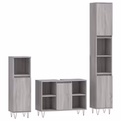 VidaXL 3190305, Gris, Chêne, Bois, 800 mm, 330 mm, 600 mm, 3 pièce(s)
