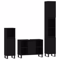 VidaXL 3190308, Noir, Bois, 800 mm, 330 mm, 600 mm, 3 pièce(s)