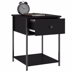VidaXL 825844 Table de nuit et table de chevet Noir - Vue supplémentaire 5