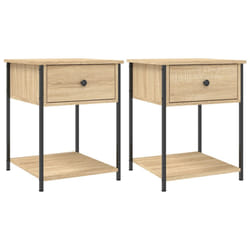 VidaXL 825846 Table de nuit et table de chevet Chêne
