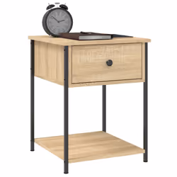 VidaXL 825846 Table de nuit et table de chevet Chêne - Vue supplémentaire 4